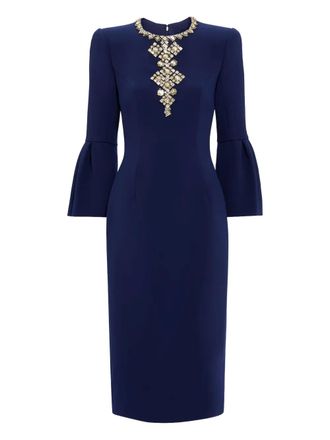 Jenny Packham Jurk met klokmouwen - Blauw