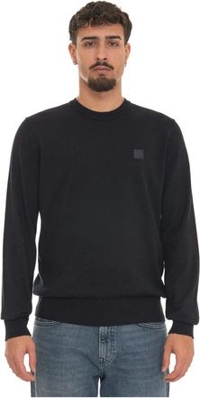 HUGO BOSS Kanovano-S Ronde hals trui - Heren - Ronde hals truien - Blauw - M - Katoen - Truien & Vesten