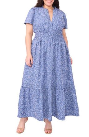 CeCe by Cynthia Steffe Daisy Chambray Maxi Dress in Classic Navy at Nordstrom, Size 2 X