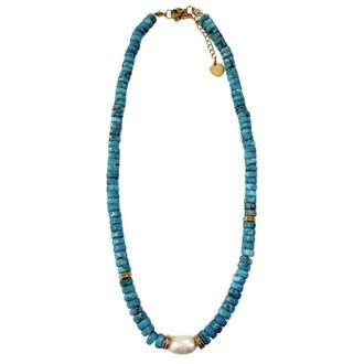 Gemelli Womens Cedar Key Pearl Necklace In Turquoise