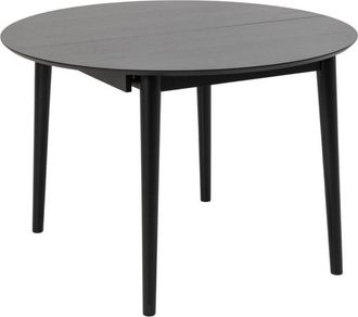 Mathi Design Mesa redonda extensible de roble negro D115