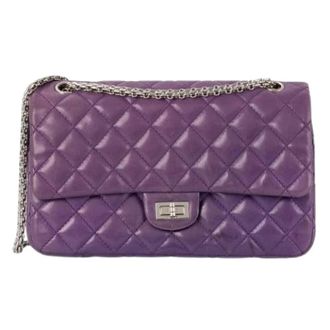 Chanel Pre-owned 2.55 Large Shoulder Bag - Dames - Pre-owned - Paars - Maat: ONE Size Leer