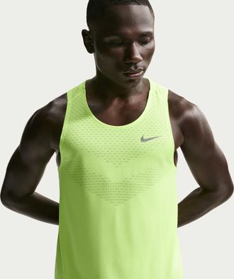 Nike Mens Stride Dri-FIT ADV Running Tank Top in Yellow | HV5210-737