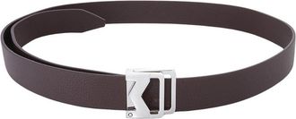 Montblanc Brown Textured Buckle Belt