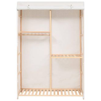 Berkfield Home 3-Tier Clothes Wardrobe 110x40x170 cm in White | Size: 110 x 40 x 170 cm