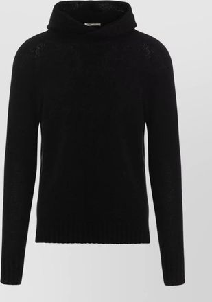 Maryya cashmere virgin wool long-sleeve hooded sweater