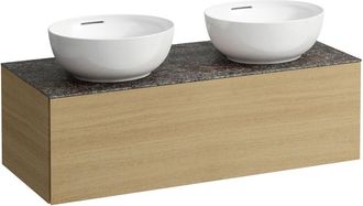 Laufen Il Bagno Alessi Cajonera, Encimera De Piedra Marrone - Laufen