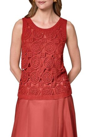 DKNY Crochet Sleeveless Sweater in Sunbaked at Nordstrom, Size X-Large