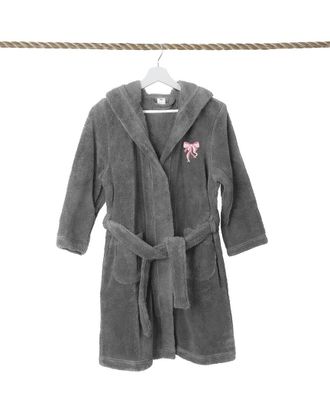 Linum Home Textiles Kids Super Plush Double Brushed Hooded Bathrobe