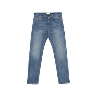 Versace Straight Jeans, male, Blue, Size: W34 Straight Jeans