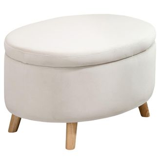 HOMCOM Otomano puff 71x51.5x42 cm beige