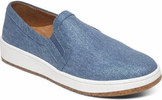 Aetrex Womens Cameron Slip-On Sneaker In Denim/taupe