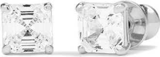 Melinda Maria Queen Cubic Zirconia Stud Earrings in Silver-White at Nordstrom