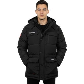 Canada Weather Gear Mens Heavyweight Hooded Puffer Jacket in Black at Nordstrom, Size X-Large