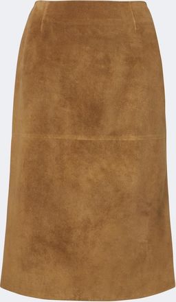 Jil Sander Gonna midi in suede