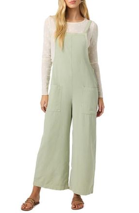 O'Neill Summerlin 2 Cotton & Linen Overalls in Desert Sage at Nordstrom, Size X-Small