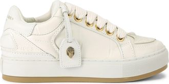 Kurt Geiger Womens Leather Southbank Tag Sneakers - White - Size UK 8