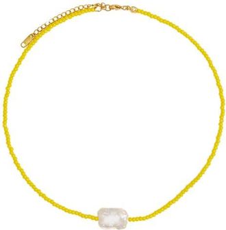 Petit Moments Newton Beaded Necklace in Yellow at Nordstrom