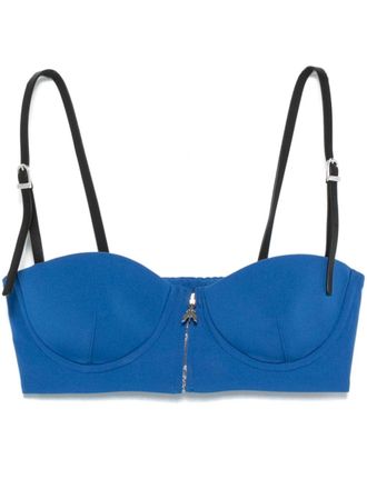 Patrizia Pepe crêpe gehaakte top - Blauw