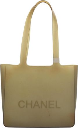 Chanel Jelly Khaki Rubber Tote Bag (Pre-Owned)