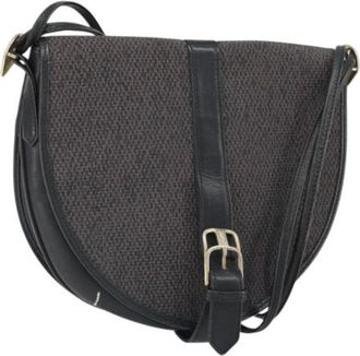 Saint Laurent Pre-owned Cross Body Bags, female, Gray, Size: ONE SIZE Pre-owned Canvas Shoulder Bag