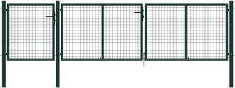 vidaXL Vidaxl - Puerta De Jard&iacute;n De Acero Verde 400x75 Cm