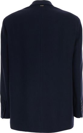 Twinset Double-Breasted Technical Fabric Blazer - Navy