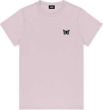 Dalix Butterfly Short Sleeve Classic Cotton Tee in Orchid at Nordstrom, Size Xx-Large