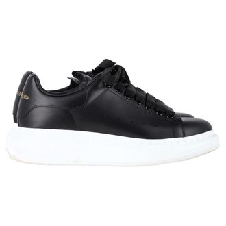 Alexander McQueen Alexander McQueen Pre-owned Womens Oversized Sneakers in Black Calf Leather - Size EU 36