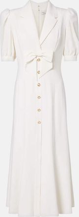 Alessandra Rich Abito midi in crêpe di misto lana