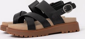 Timberland Womens Timberland Clairemont Way Womens Backstrap Sandal - Black Full Grain - Size: E/7
