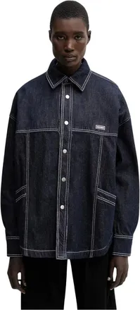 Worst Behavior Wrstbhvr - Leandra Denim Shirt - Dames - Blouses & Shirts - Blauw - Maat: XS Denim