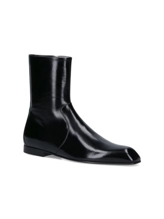 Khaite Womens Boots Black Calf Leather
