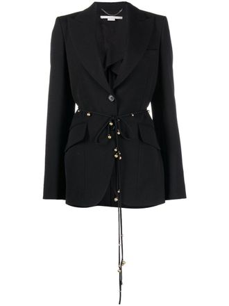 Stella McCartney Blazer met enkele rij knopen - Zwart