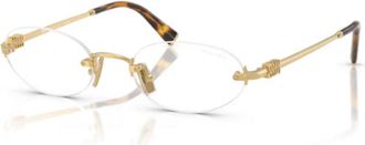 Miu Miu 0mu A54s Rimless Gold Metal Eyeglasses