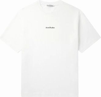 Acne Studios Mens Acne Studios Stamp Logo T-Shirt in White - Size: 36