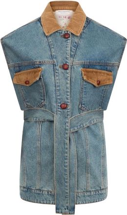Philosophy di Lorenzo Serafini Dames, Jassen, Blauw, Maat: XS Corduroy