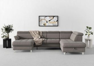 Sit&more Wohnlandschaft »Marano U-Form« inklusive Kopfteilverstellung, wahlweise mit Bettfunktion, Bettkasten