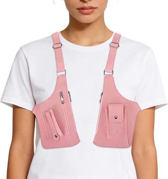 Generic Armpit Bag - Polyester, Size Holster Bag Anti-Theft Design | Adjustable Double Shoulder Sling Concealed Carry Pouch, Chest Wallet For Travel, Outdoor 