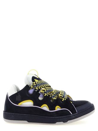 Lanvin Blue Color Block Sneakers