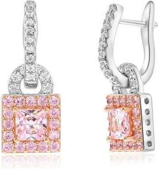 Suzy Levian Gala Firework Drop Earrings in Pink at Nordstrom Rack