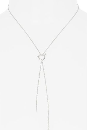 Nordstrom Rack Toggle Y-Drop Necklace in Silver at Nordstrom Rack