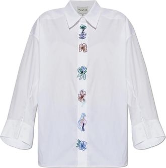 Munthe Nilberto Shirt - Dames - Overhemden - Wit - S - Katoen - Overhemden
