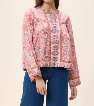 Cleobella Vivien Long Sleeve Top In Dahlia Print