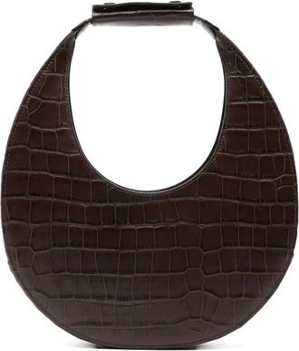 Staud Moon Tote - Dames - Handtassen - Bruin - ONE Size - Leer - Tassen