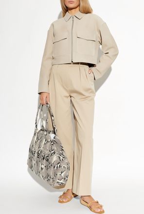 Anine Bing Christian Suede Jacket, Womens, Cream