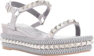 Christian Louboutin Womens Leather Pyraclou 60 Spikes Platform Wedge (Authentic Pre-Loved)
