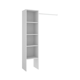 Dmora Armario Dmaffe, Estructura Para Vestidor, Perchero Abierto, 138x40h186 Cm, Blanco - Dmora