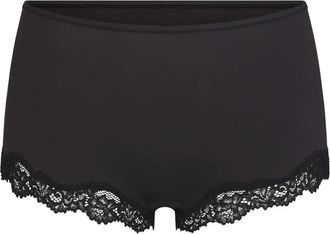 SKIMS Lace-trim Stretch-jersey boy Shorts - Black - Xxl (UK18 / Xxl)