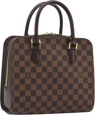 Louis Vuitton Tweedehands Canvas Louis Vuitton tassen - Dames - Vintage Handtas - Bruin - ONE Size - Vintage